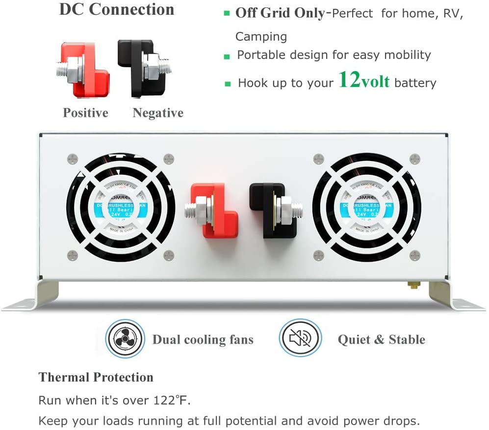 Onduleur à onde sinusoïdale pu - Inverter Pure Sine Wave 60Hz 120V 3000W avis et prix