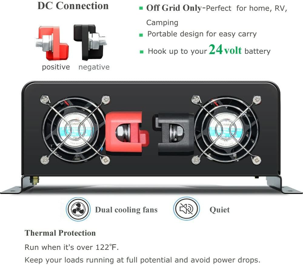 Convertisseur d'énergie solair - Inverter Pure Sine Wave 60Hz 120V 3000W avis et prix